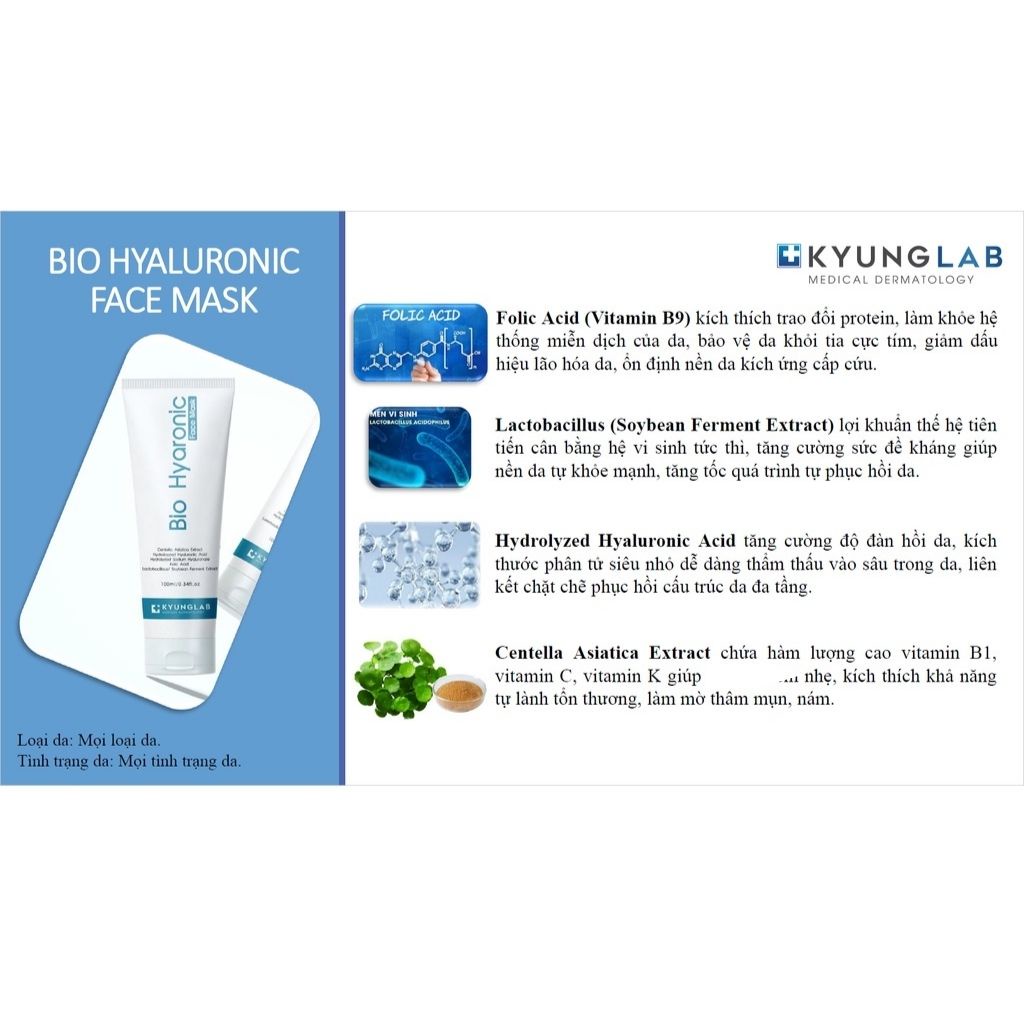 Mặt nạ vitamin B9 Kyung Lab chính hãng dưỡng da cấp ẩm làm dịu da ngừa lão hóa 100ml,mask phục hồi tái tạo da nhạy cảm