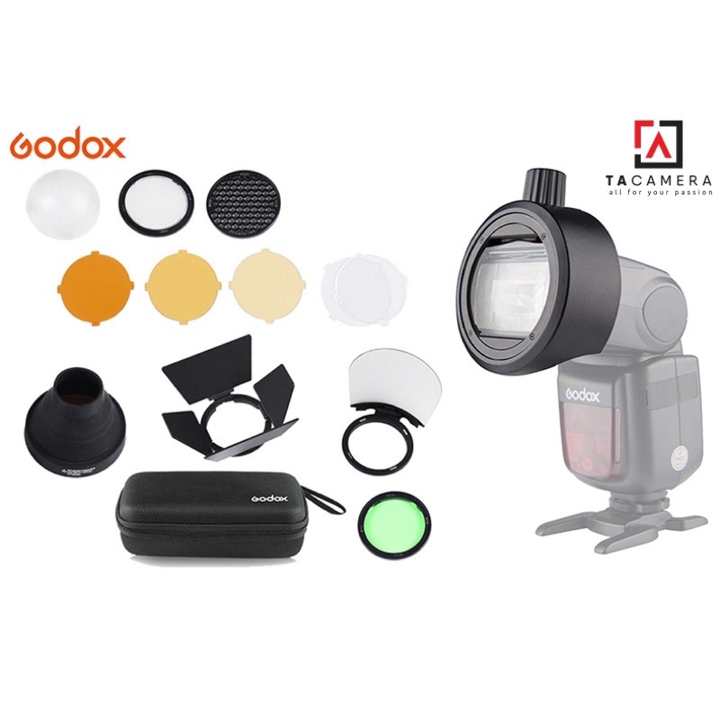 Combo Đèn Flash Godox V860ii + Bộ Tản Sáng AK-R1