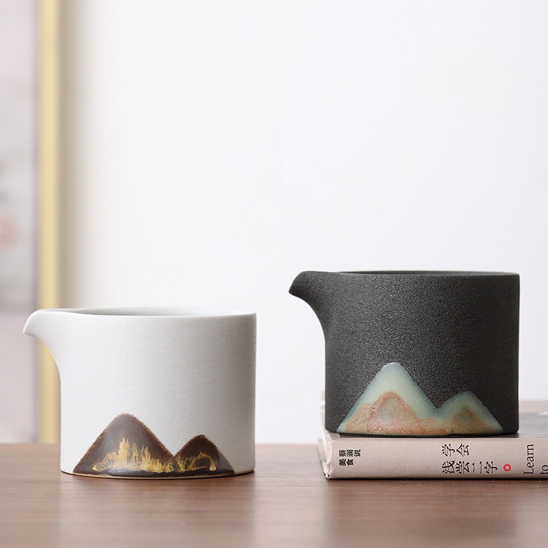 Hand-painted Yuanshan Gongdao Cup Stoneware Household Public Cup Tea Distributor Kung Fu Tea Set Tea Haiyun Cup Tea Ceremony Zero Match