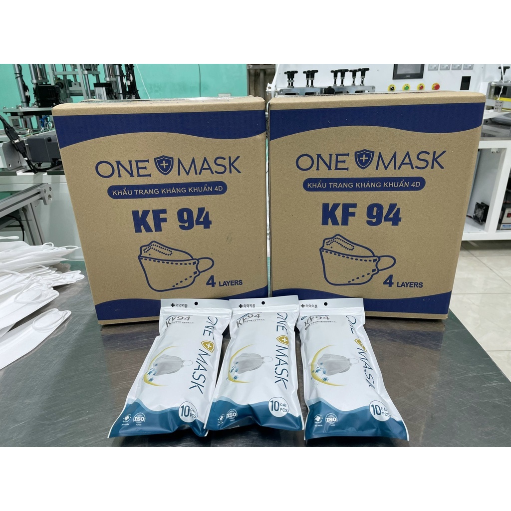 1 Thùng 300 Chiếc Khẩu Trang 4 Lớp KF94 Chống Bui Mịn và Kháng Khuẩn Cao Cấp Hàn Quốc