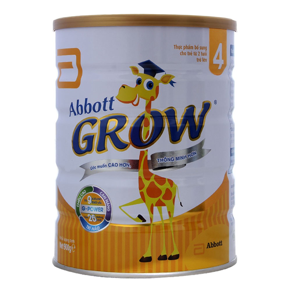 [CHÍNH HÃNG] Sữa Bột Abbott Grow 4 - Hộp 900g (Cho bé 2 tuổi trở lên)