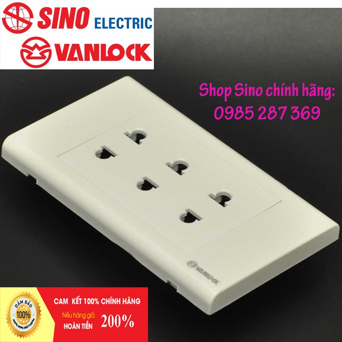 Ổ Cắm Sino-Vanlock 1 ổ, 2 ổ, 3 ổ - Seri S18 - Hàng Chính Hãng