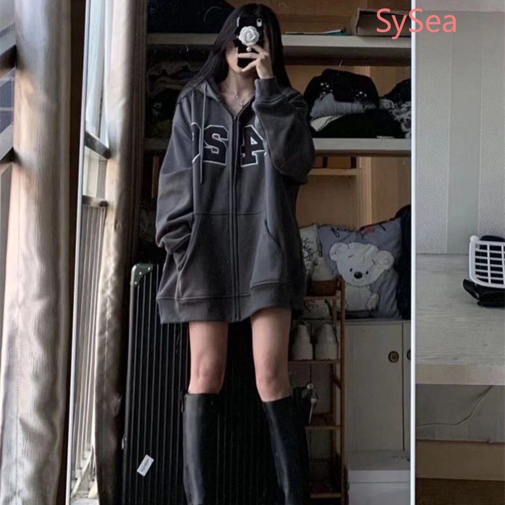 Áo khoác hoodie plus size phong cách thời trang năng động cho nữ