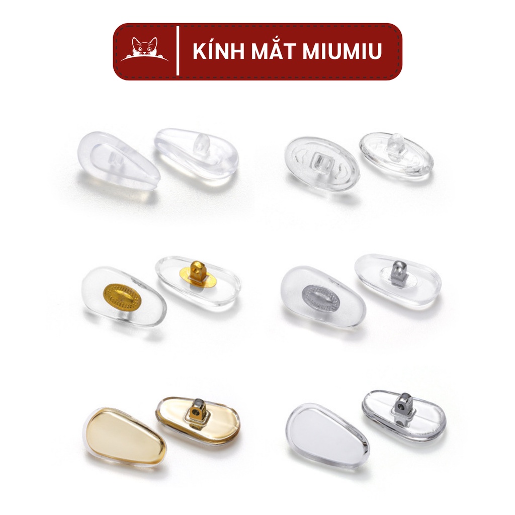 Set 1 Cặp Đệm Mũi Trắng Trong Đeo Mắt Kính Chống Trơn Tuột Tiện Lợi