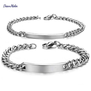 Vòng tay dạng dây xích mạ titan thời trang cho cặp đôi