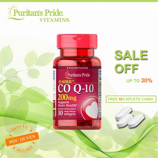 [Puritan's Pride] Viên uống Q-Sorb Co Q-10 200mg giảm cholesterol, tăng cường sức khỏe tim mạch 30 viên- Mỹ