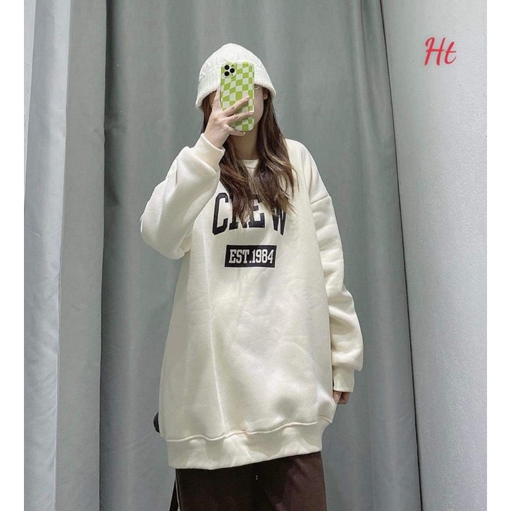 Áo nỉ bo cotton CREW HT12