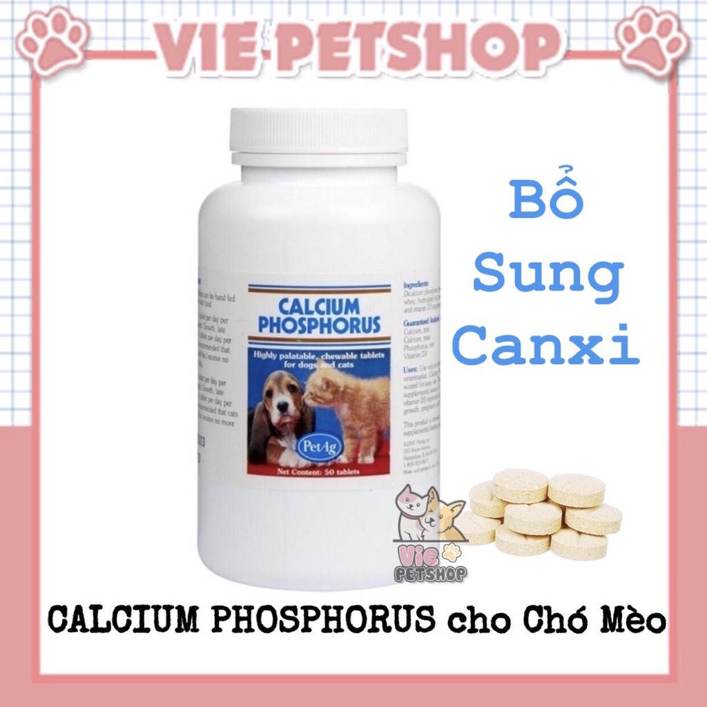 [LẺ 1 VIÊN] Viên Bổ Sung Canxi CALCIUM PHOSPHORUS cho Chó Mèo | Vie PETSHOP