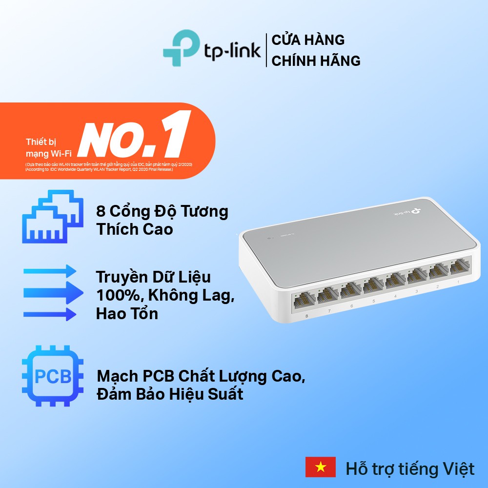 Bộ chia tín hiệu 8 cổng TP-Link 8 port switch 10/100 Mbps Kiểm soát lưu lượng TL-SF1008D