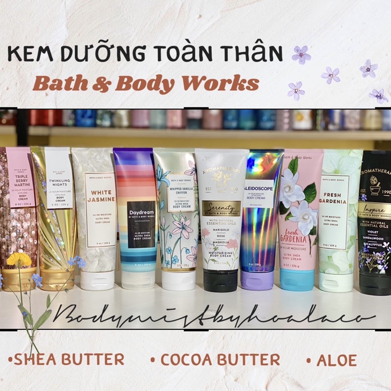 Kem dưỡng da toàn thân nhiều mùi BODY CREAM Bath &amp; Body works VICTORIA'S SECRET