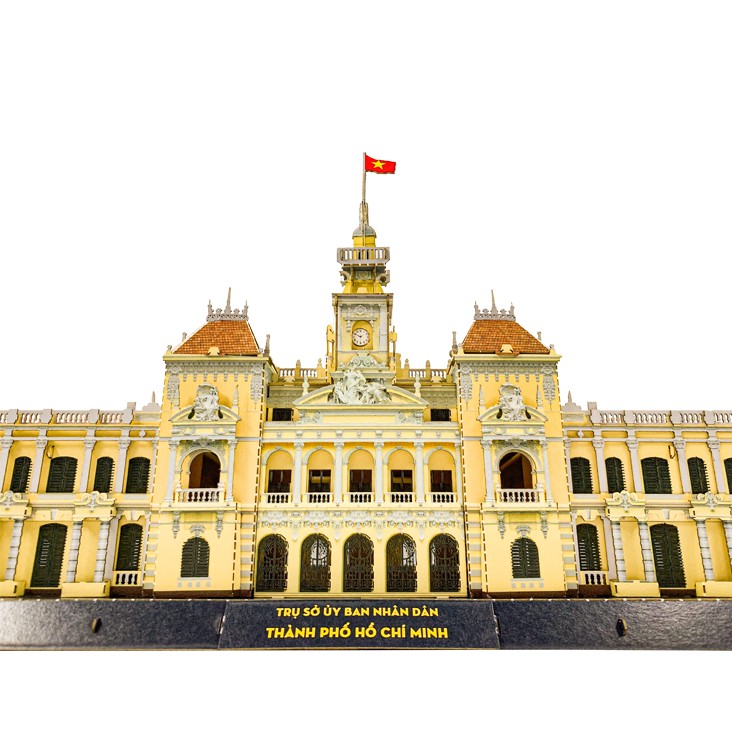 Mô hình giấy 3D TRỤ SỞ UBND TP.HCM tự lắp ráp size 30x15x22cm