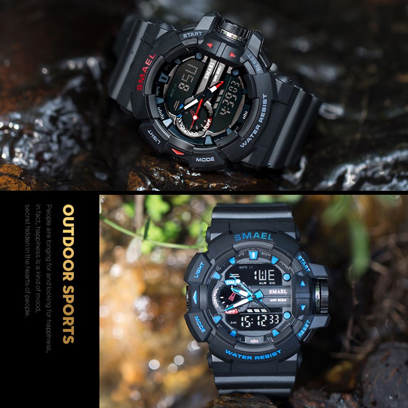 SMAEL Quartz water-resistant digital watches for men