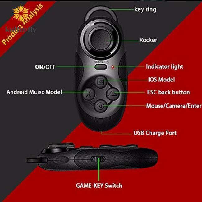 Bộ Điều Khiển Chơi Game Không Dây Bluetooth 3d Cho Android Ios Pc Tv Box