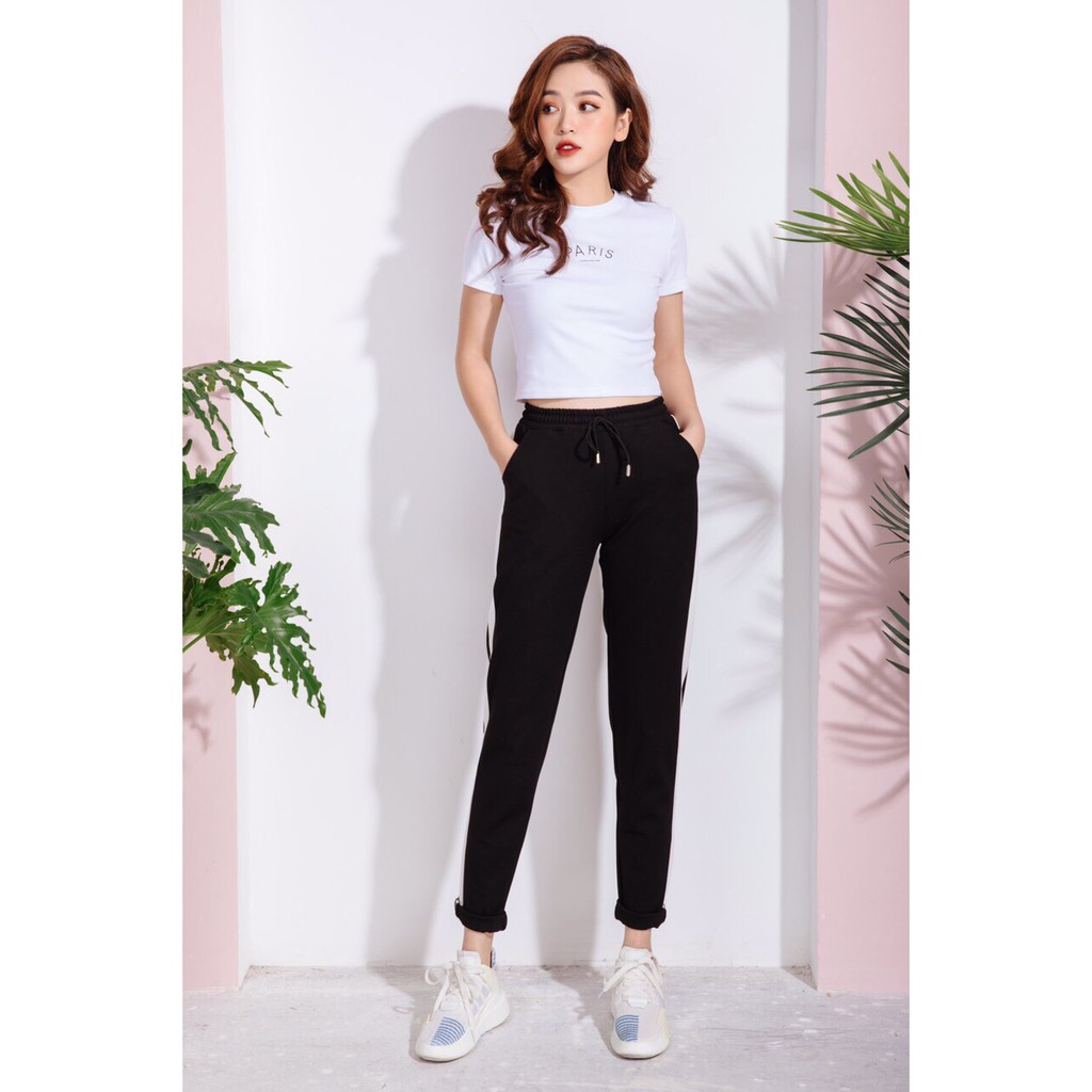 Quần Jogger 2 Sọc Nhí💖𝑭𝑹𝑬𝑬𝑺𝑯𝑰𝑷💖Quần Thể Dục Umi Hàn  Nữ-Đồ Tập Thể Dục Nữ 2 Sọc Nhí | BigBuy360 - bigbuy360.vn
