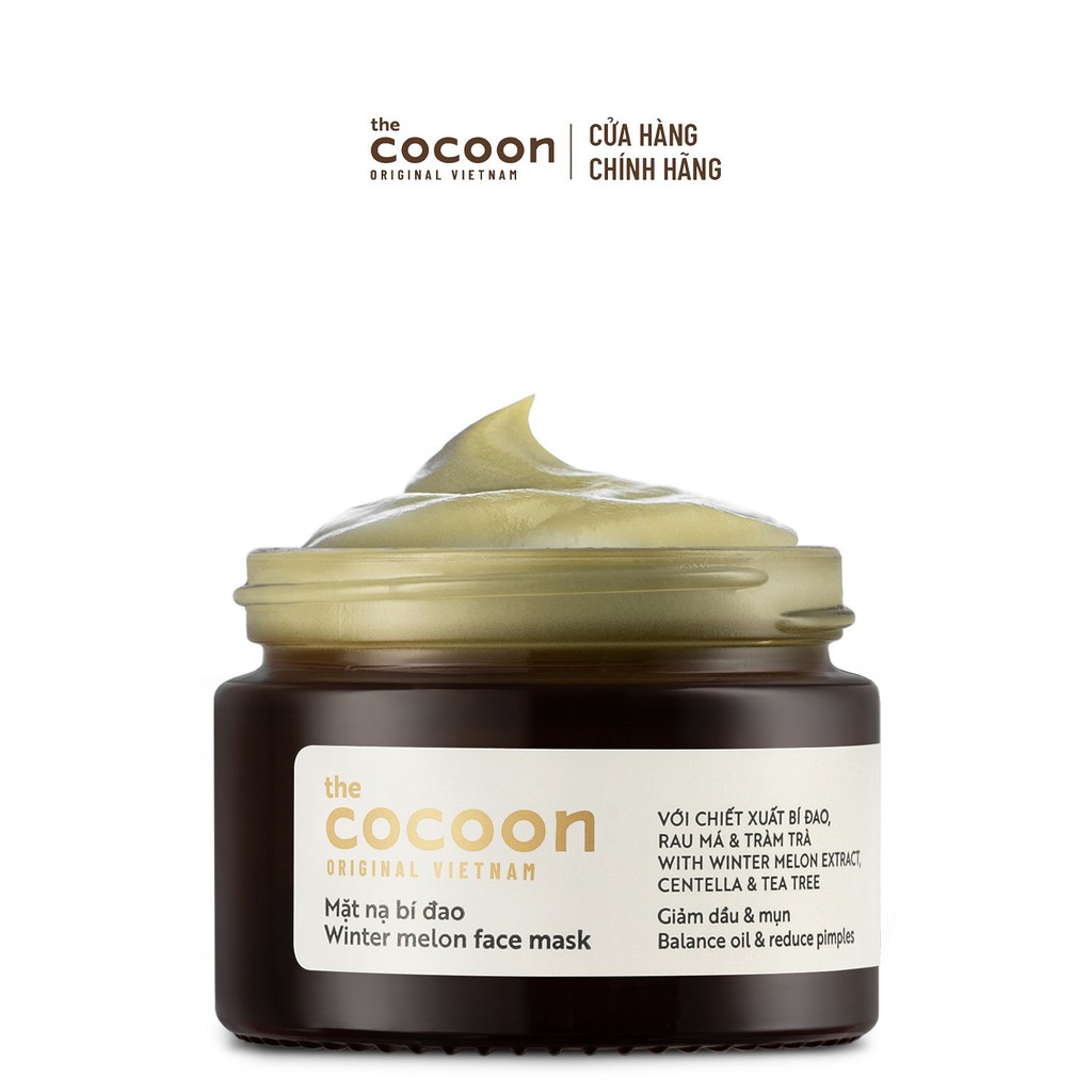 Mặt nạ bí đao Cocoon giảm dầu &amp; mụn 30ml