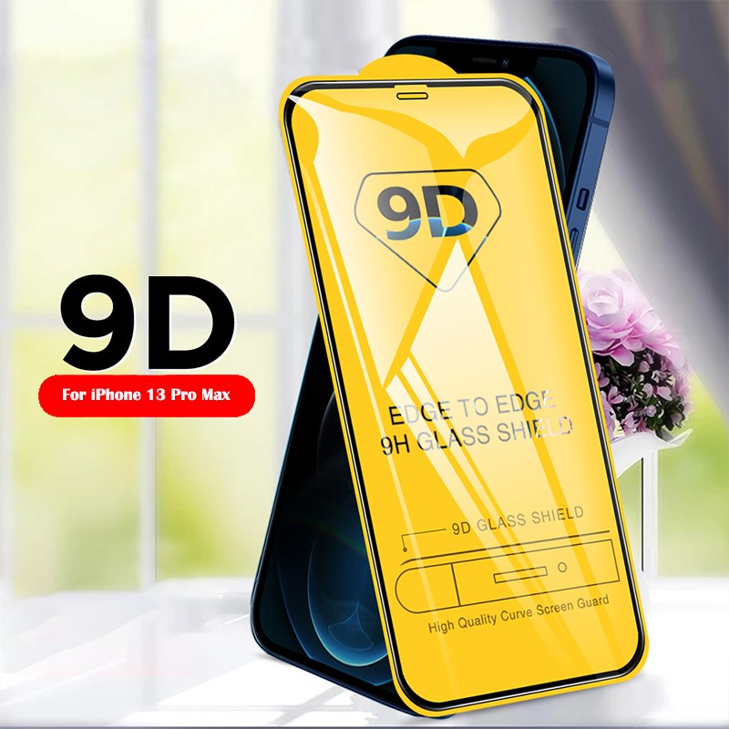 Kính Cường Lực 9D Bảo Vệ Toàn Màn Hình Cho iPhone 14 13 12 11 Pro X XS Max XR 6 6s 7 8 Plus
