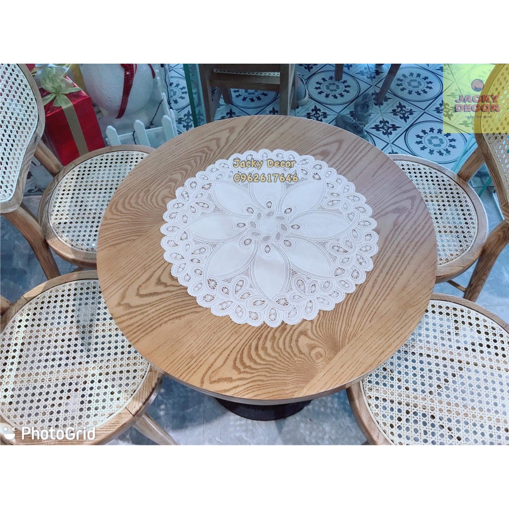 [KOREA] Khăn trải bàn phong cách HÀN QUỐC TONE PASTEL tròn 40cm Decor trang nhã không thấm nước