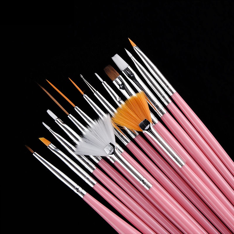 [Hàng mới về] Bộ 15 cọ vẽ trang trí móng tay nghệ thuật chuyên nghiệp tiện lợi