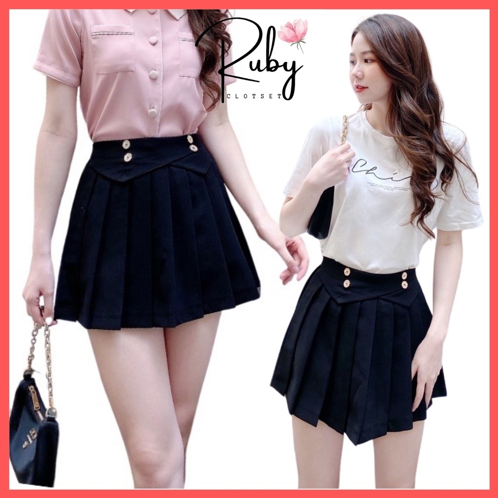 Chân váy xếp ly tennis, chân váy chữ a ngắn lưng cao 2 lớp