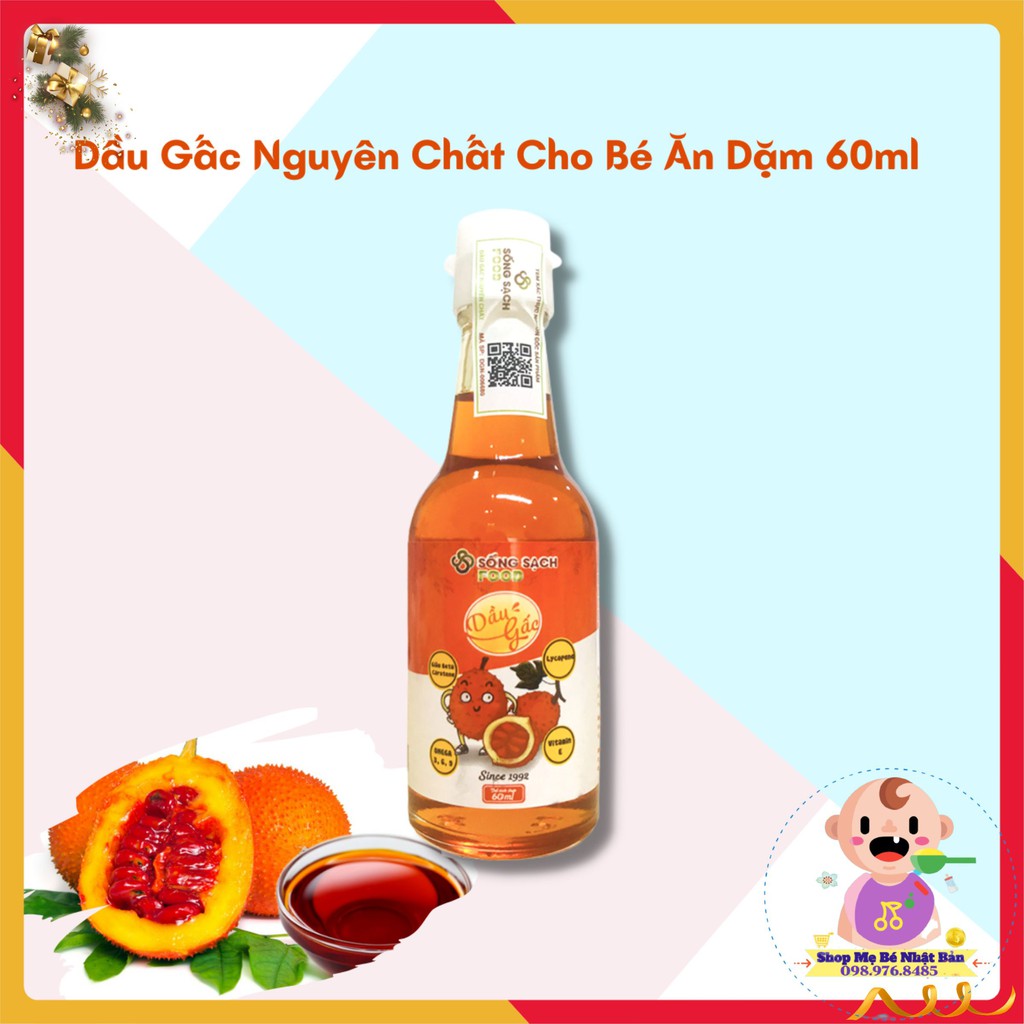 Dầu Gấc Nguyên Chất Cho Bé Ăn Dặm 60ml Sống Sạch Food - Việt Nam