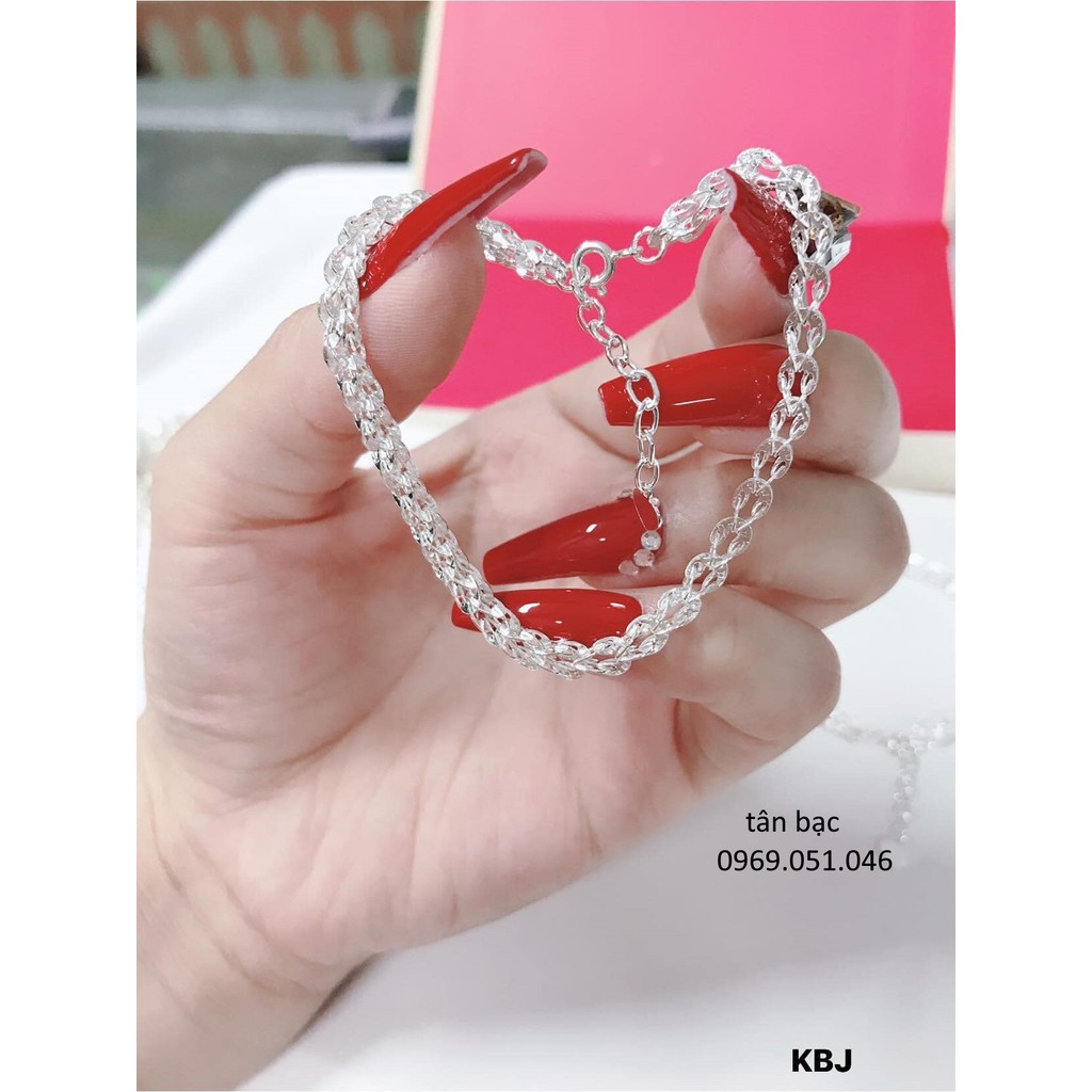 Lắc tay bạc 925 , dáng đuôi phụng - full size tay , bạc chuẩn 925