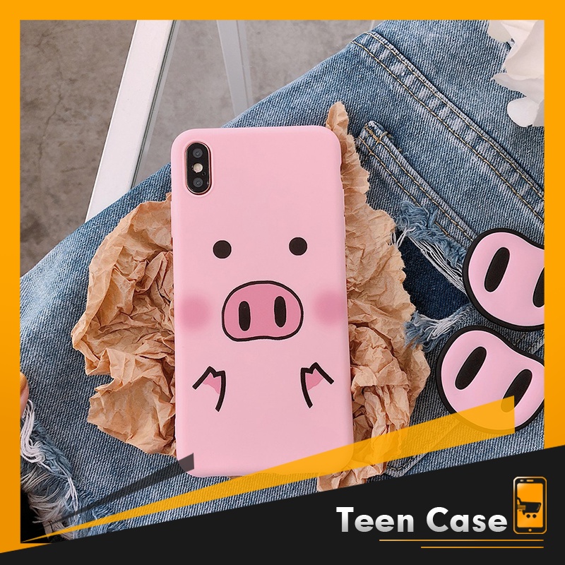 SALE SẬP SÀN - Ốp Lưng Iphone Pig Shy Mũi Bự - Cho Iphone 6 6s 6Plus 6sPlus 7Plus 8Plus X - (Tặng kèm giá đỡ)