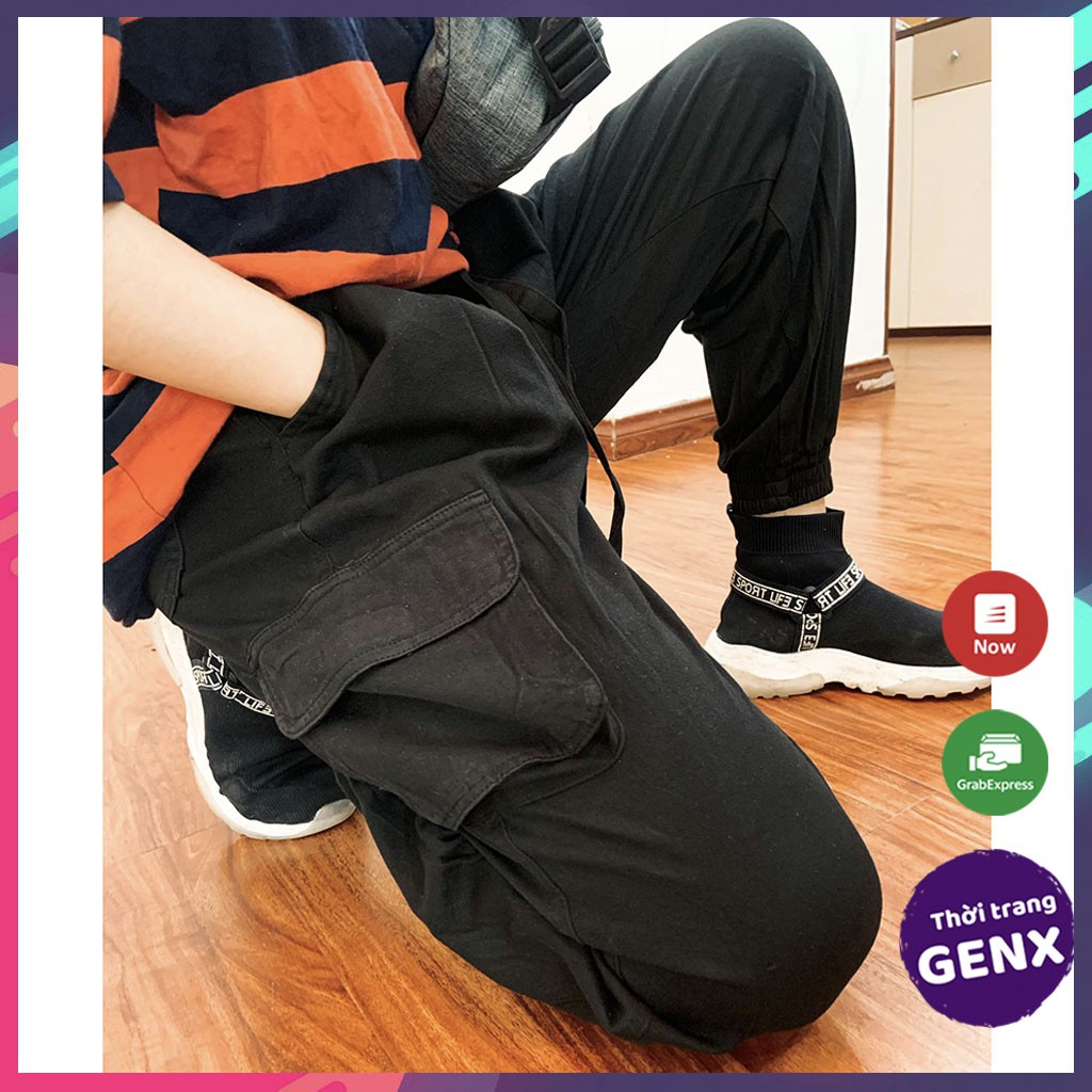 Quần jogger nữ túi hộp, quần jogger nam kaki dây rút bo gấu thời trang - GENX05 | BigBuy360 - bigbuy360.vn