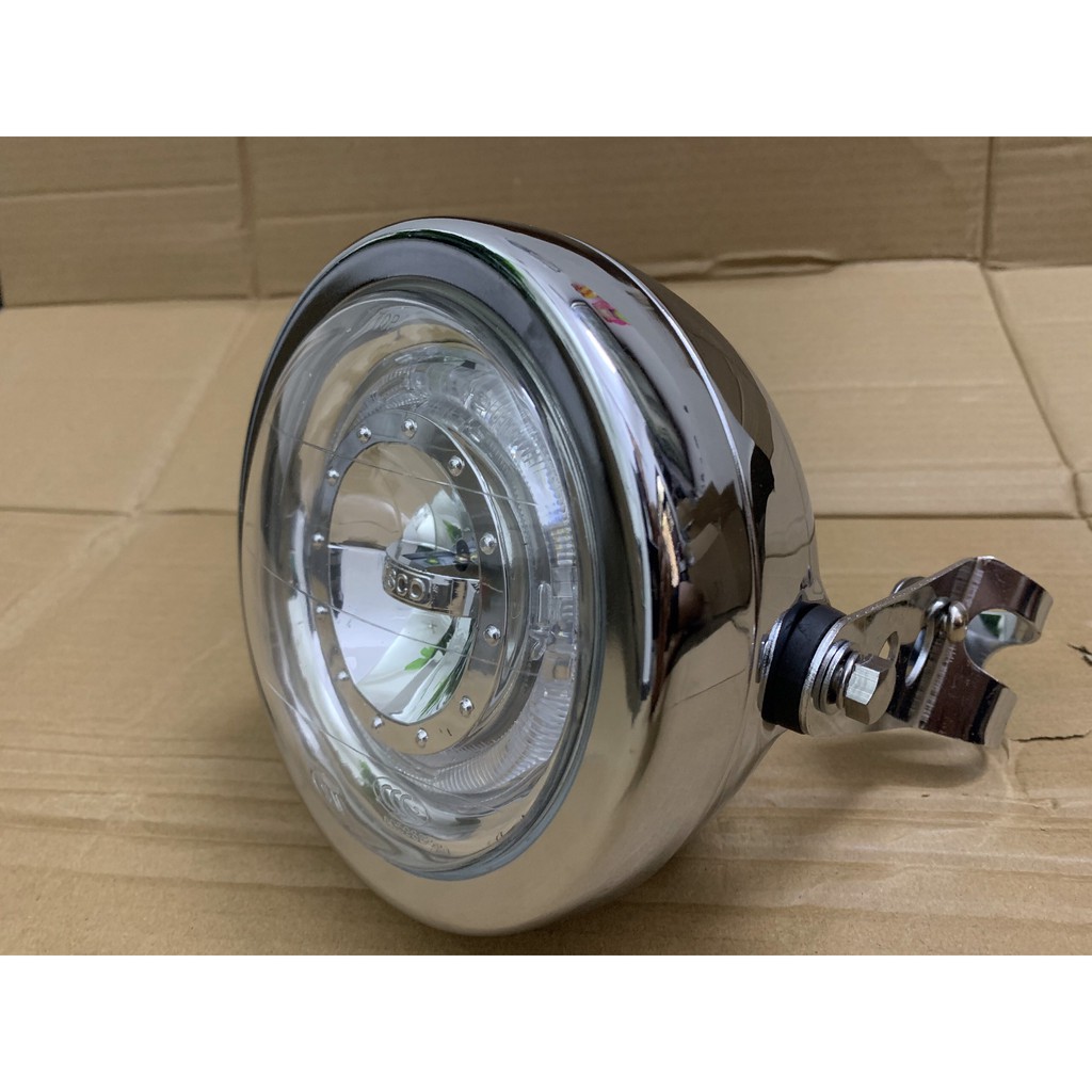 COMBO Đèn pha led kiểu dáng SU + tai bắt pha , độ classic, cafe racer....