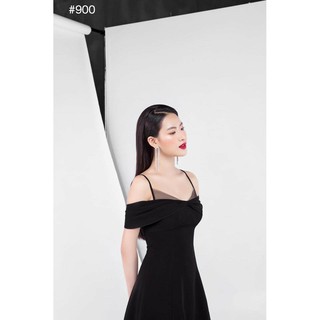 Đầm trễ vai phối lưới