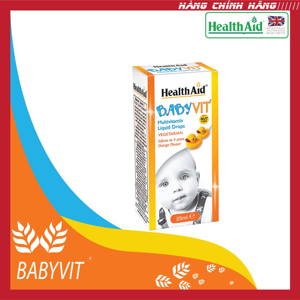 Siro bổ sung dinh dưỡng và năng lượng cho trẻ Health Aid Babyvit (Chai 25ml)