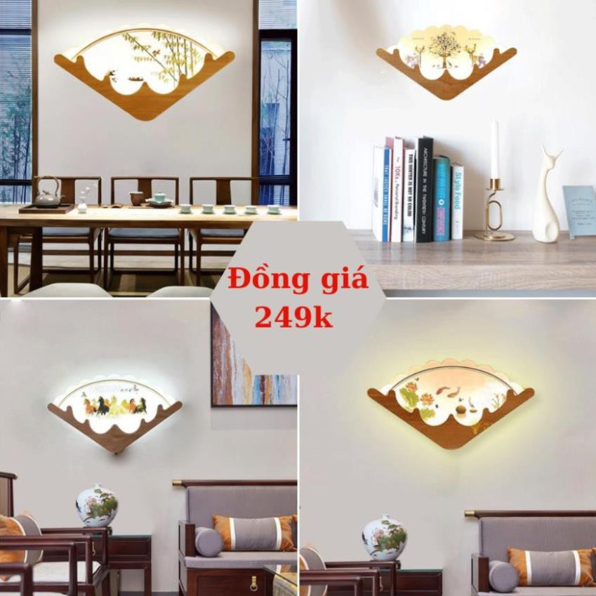 ( Bảo hành 12 tháng) Đèn led treo tường, đèn gắn tường hình quạt trang trí phòng khách, cầu thang hiện đại