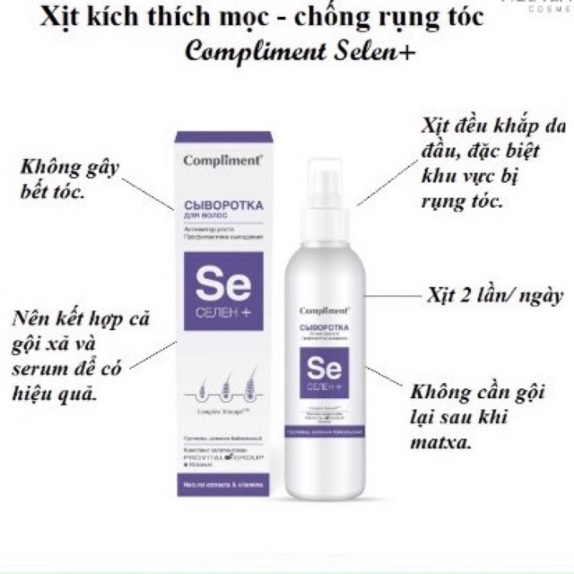 Xịt kích mọc tóc chống rụng se selen compliment - ảnh sản phẩm 2