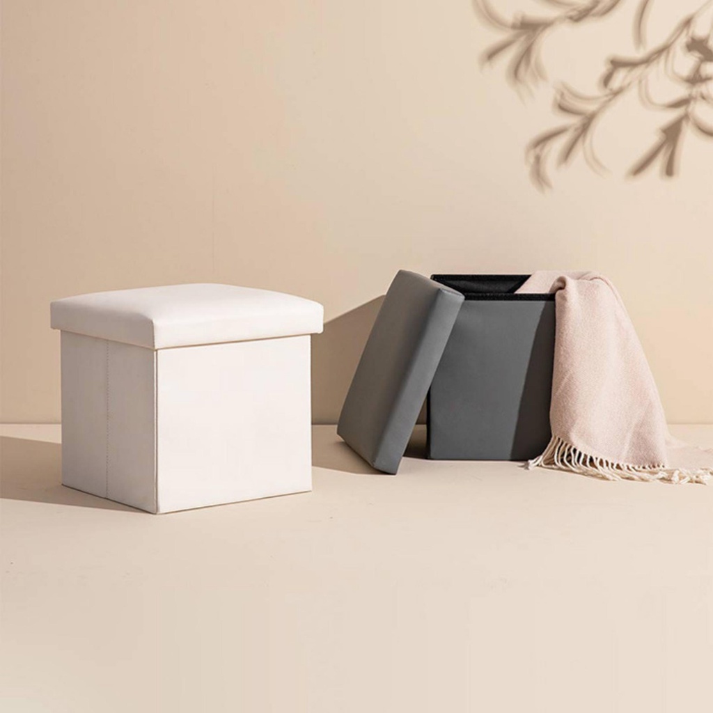 Hộp Vải Đựng Quần Áo Gấp Gọn Kiêm Ghế Ngồi Khung Gỗ Cao Cấp Có Nắp Đậy Chất Liệu Vải oxford 600D Cao Cấp