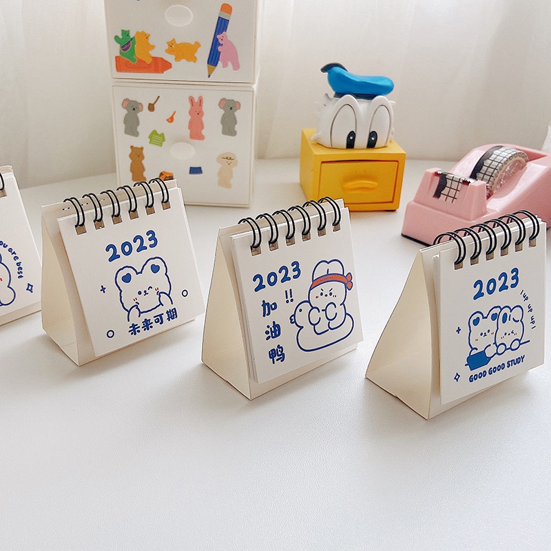 Lịch Để Bàn Năm 2023 MIni Họa Tiết Hoạt Hình Dễ Thương Cho Học Sinh