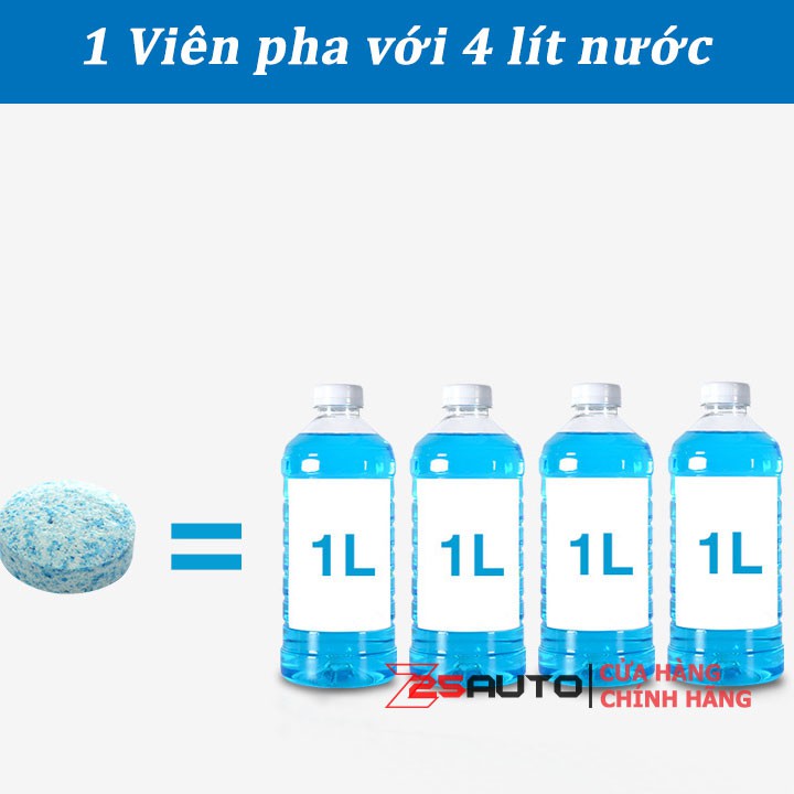 50 viên sủi rửa kính ô tô chuyên dụng hiệu ứng lá sen 1 viên pha 4 lít nước