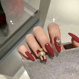 Charm gấu đá chuyển động đính móng