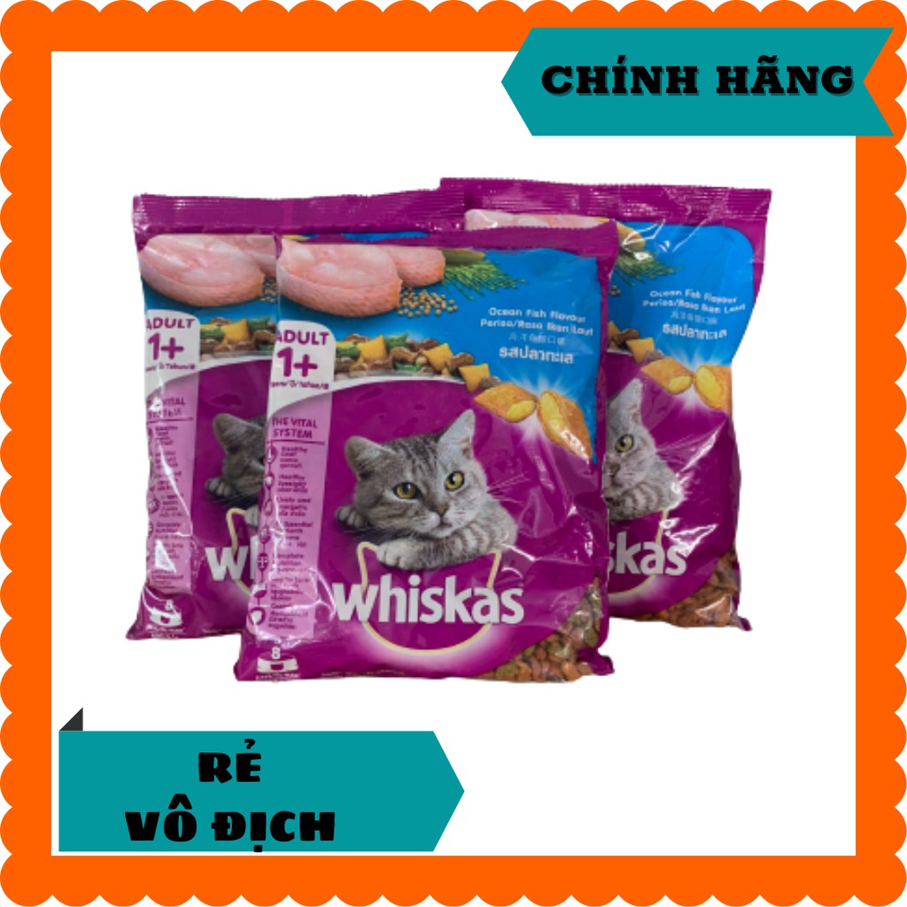 Combo 3 gói whiskas 400gr vị cá biển