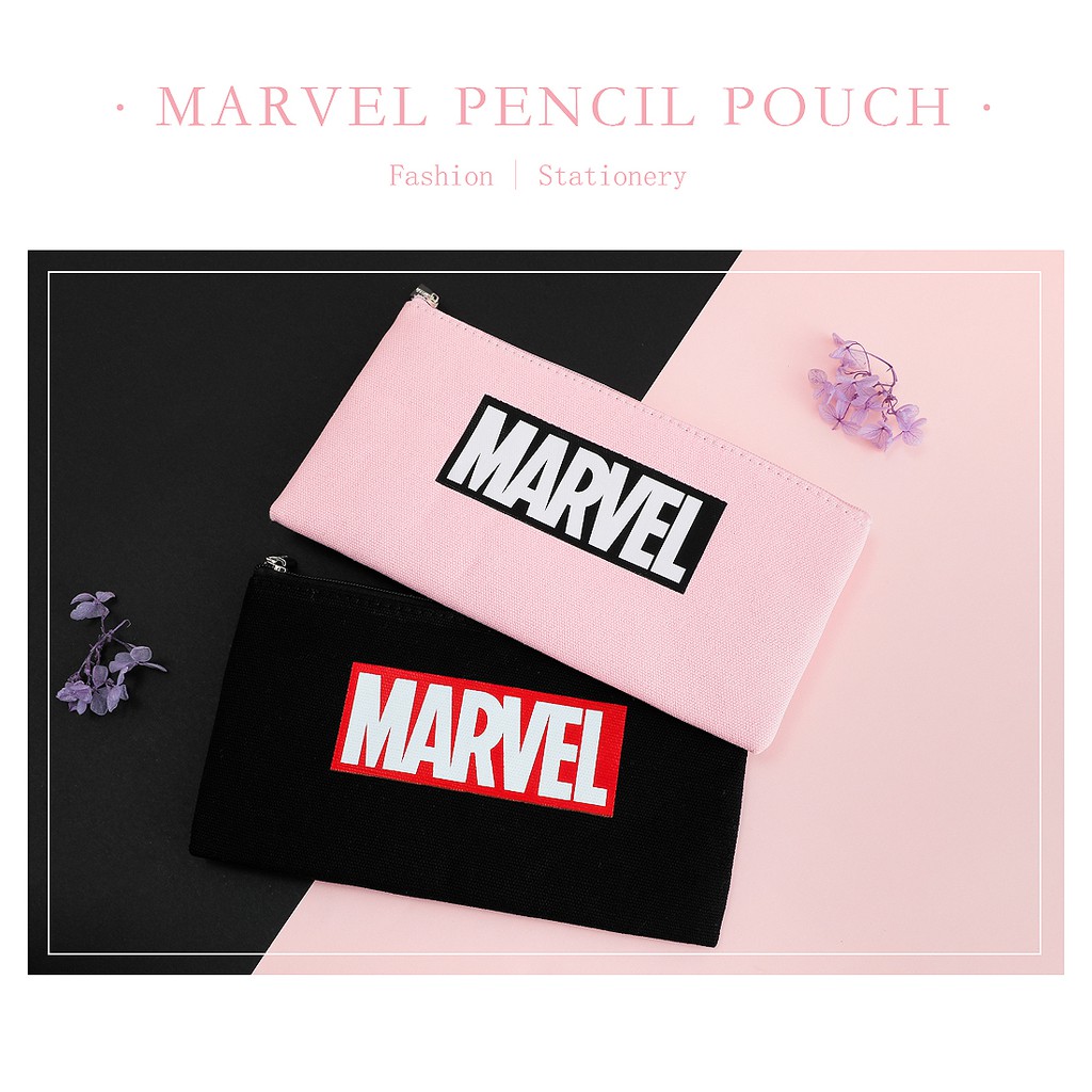 Túi đựng bút Miniso in chữ Marvel (Giao màu ngẫu nhiên) - Hàng chính hãng