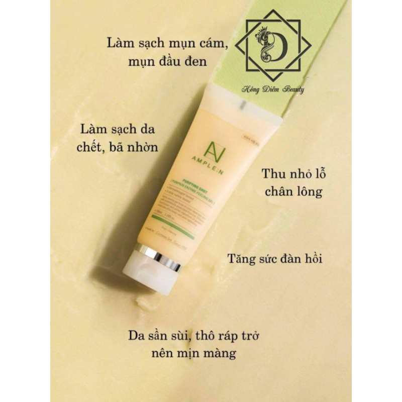 Tẩy Da Chết Bí Đỏ Ample:N Purifying Shot Pumpkin Enzyme Peeling Gel