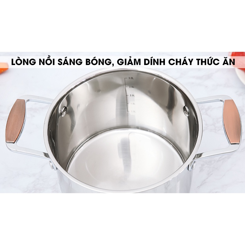 Nồi inox cao cấp 26cm 5 lớp Kangaroo KG3CS226