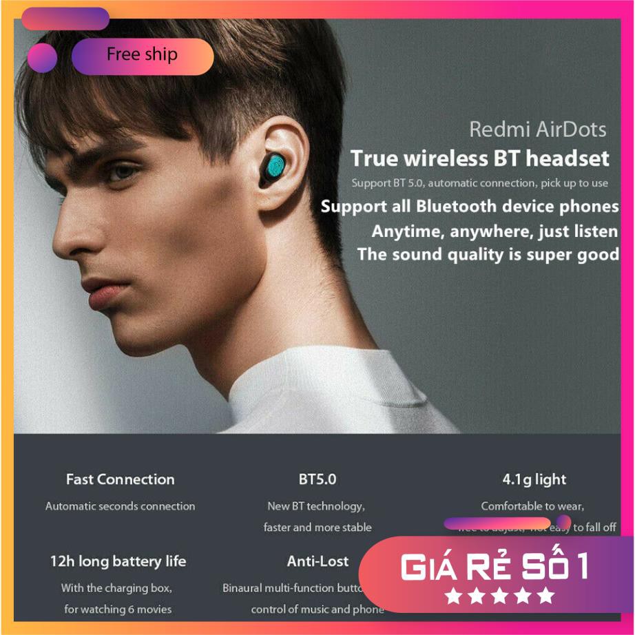 Tai nghe Bluetooth 5.0 A6S Pro Tws có hộp sạc chất lượng cao điện thoại thông minh