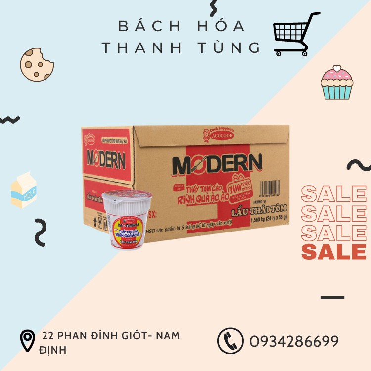 MÌ CỐC MODERN LẨU THÁI TÔM 65g | BigBuy360 - bigbuy360.vn