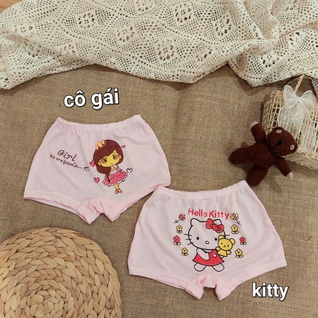 Quần chip bé gái cotton co giãn - Quần lót bé gái xinh xắn