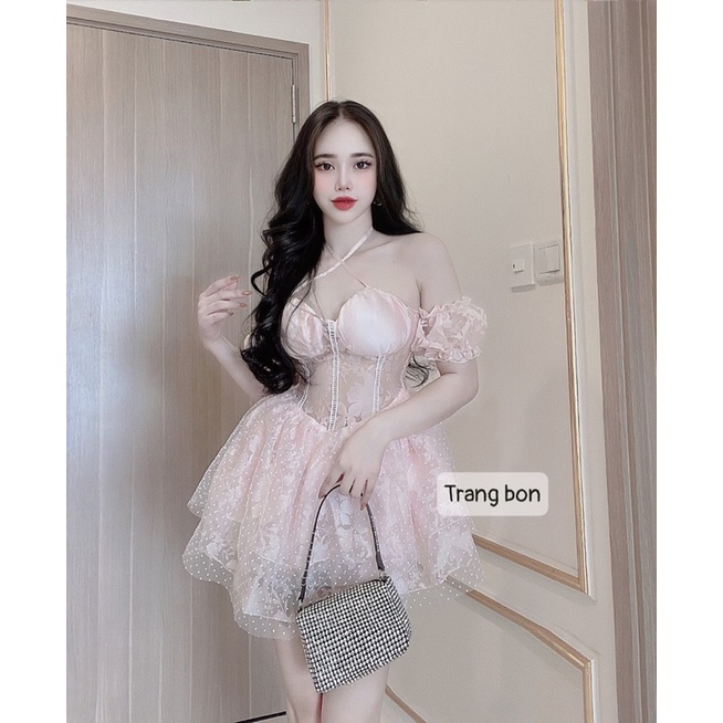 Váy ren cup ngực công chúa