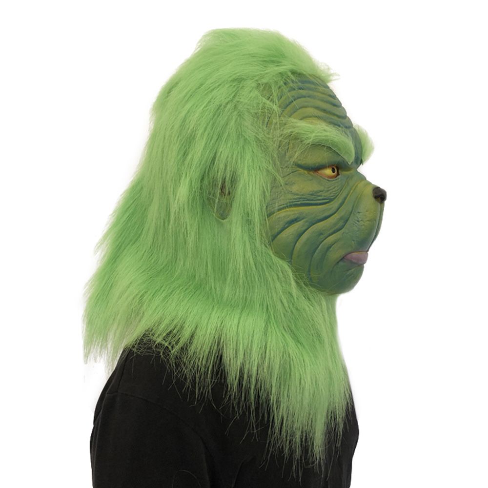 Set mặt nạ và hai găng tay màu xanh lá hóa trang nhân vật Grinch cho giáng sinh | BigBuy360 - bigbuy360.vn