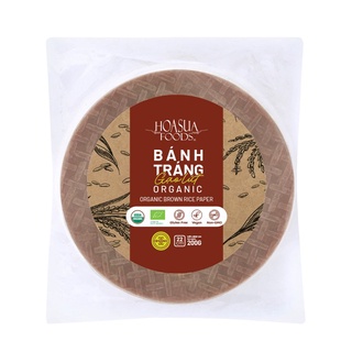 Bánh tráng gạo lứt hữu cơ hoa sữa foods organic brown rice 200g