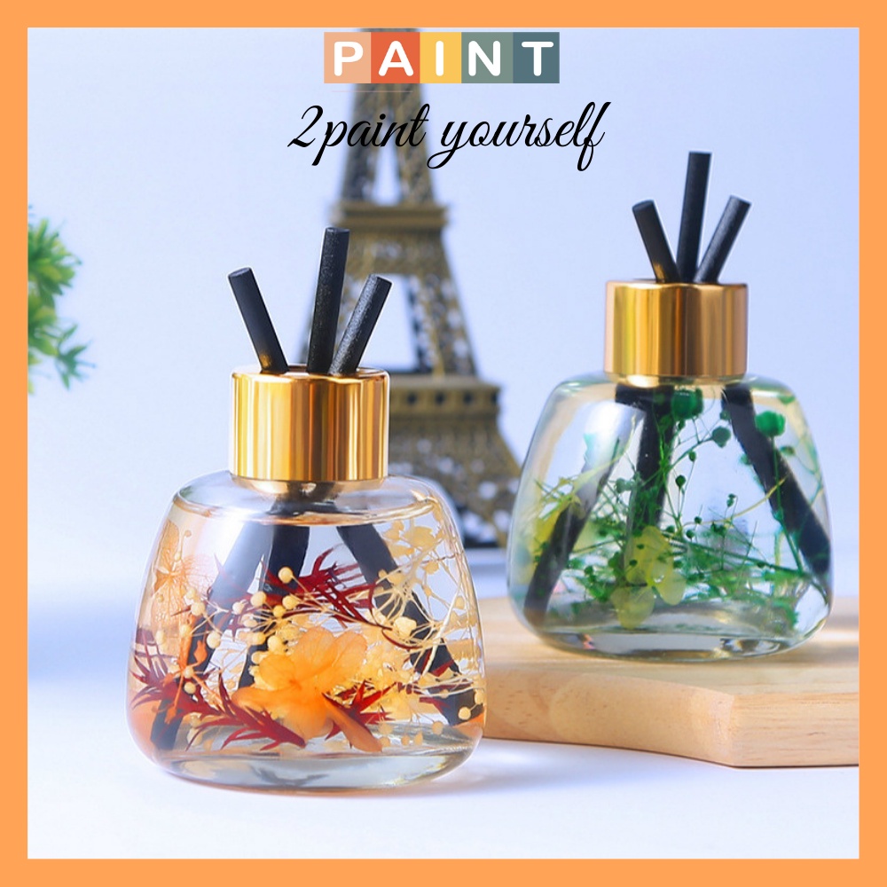 Tinh dầu thơm phòng ngủ thiên nhiên hương nước hoa kèm que gỗ khuếch tán 120ml 2paint decor