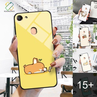 Ốp lưng kính điện thoại Oppo F5 / F5 Youth in 3D hoạt hình cưng xỉu