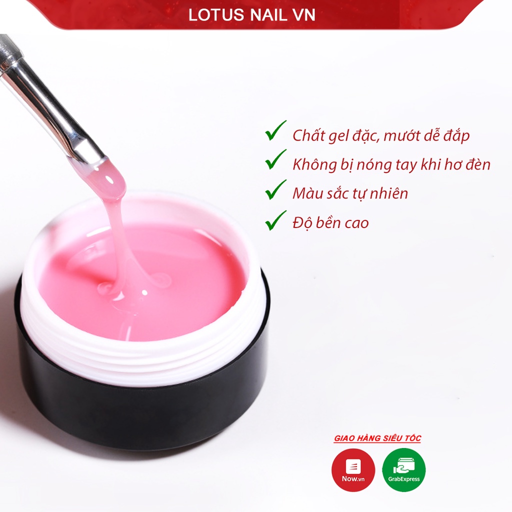 Gel đắp móng Lotus cao cấp không nóng, dễ vào phom nhiều màu lựa chọn