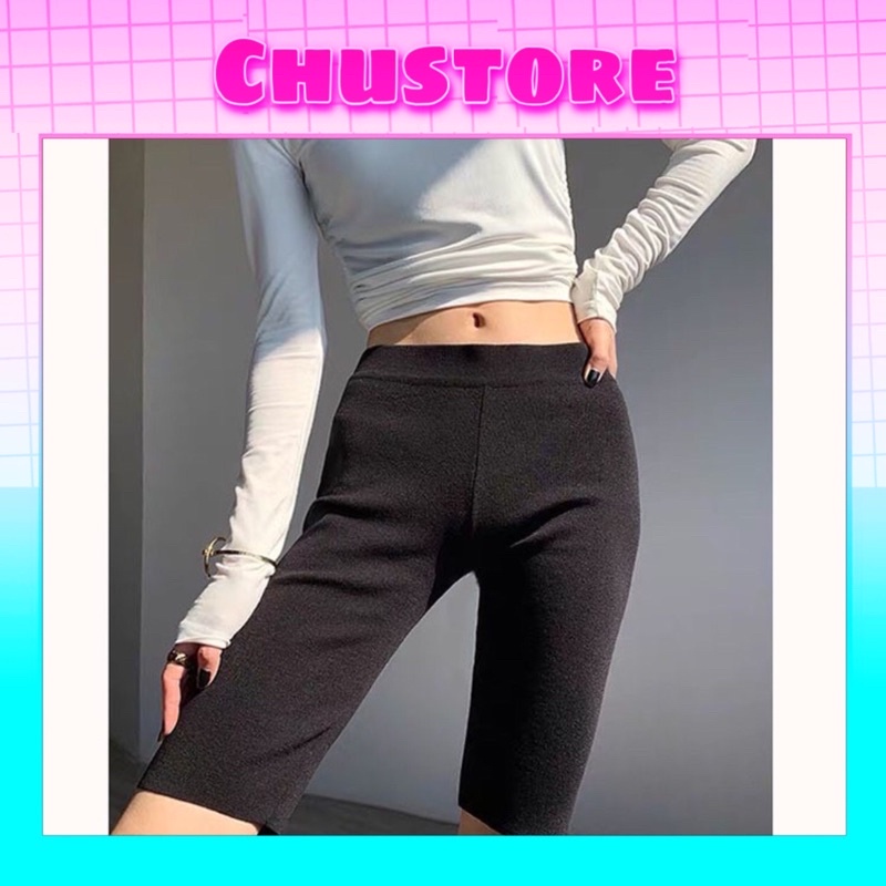🌸 Short đùi body dáng ôm màu đơn trơn, năng động thể thao